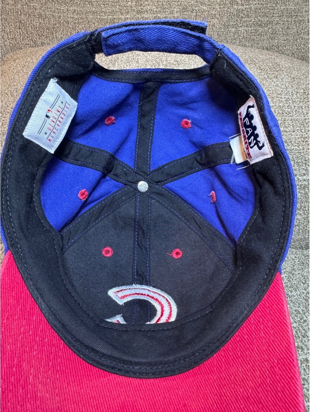 Chicago Cubs Fan Favorite Adjustable Baseball Hat Cap Blue Red - Picture 9 of 11